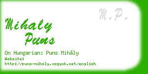 mihaly puns business card