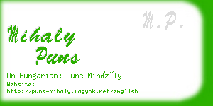 mihaly puns business card
